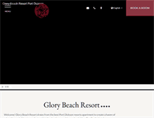 Tablet Screenshot of glorybeachresort.com